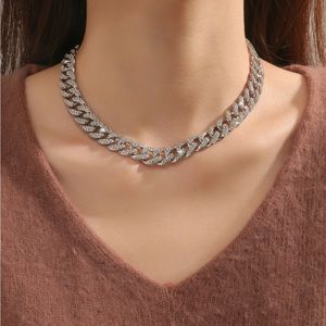 CZ Cuban link choker necklace